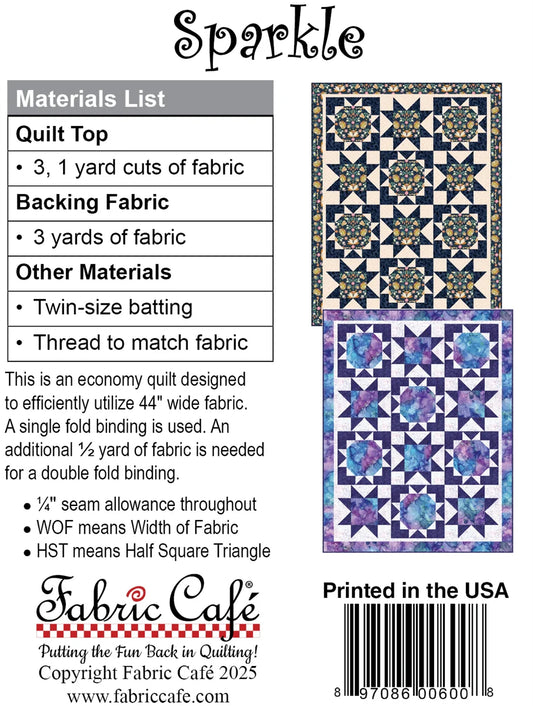 Pattern | Fabric Café | Sparkle 3-Yard Quilt Pattern