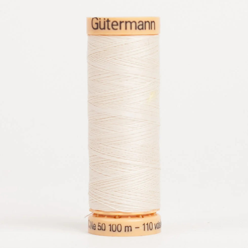 Gütermann Thread Cotton 50 100m Solid Ecru 1240
