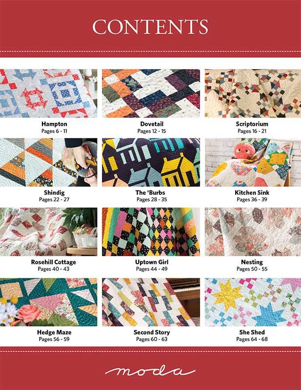 Moda | Home | Piece by Piece | Twelve Fat Quarter Quilts for your Home