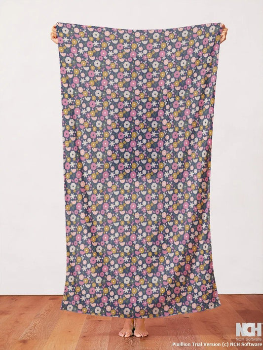 Paintbrush Studio Over the Rainbow 6" Flower Navy Muted