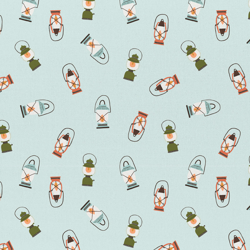 Paintbrush Studio | Vintage Camping | Lanterns | Light Aqua