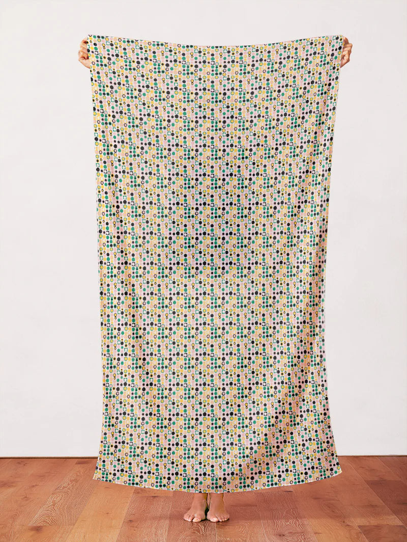 Paintbrush Studio Fabrics | Cutout Dots | White Green | Ampersand Design Studio