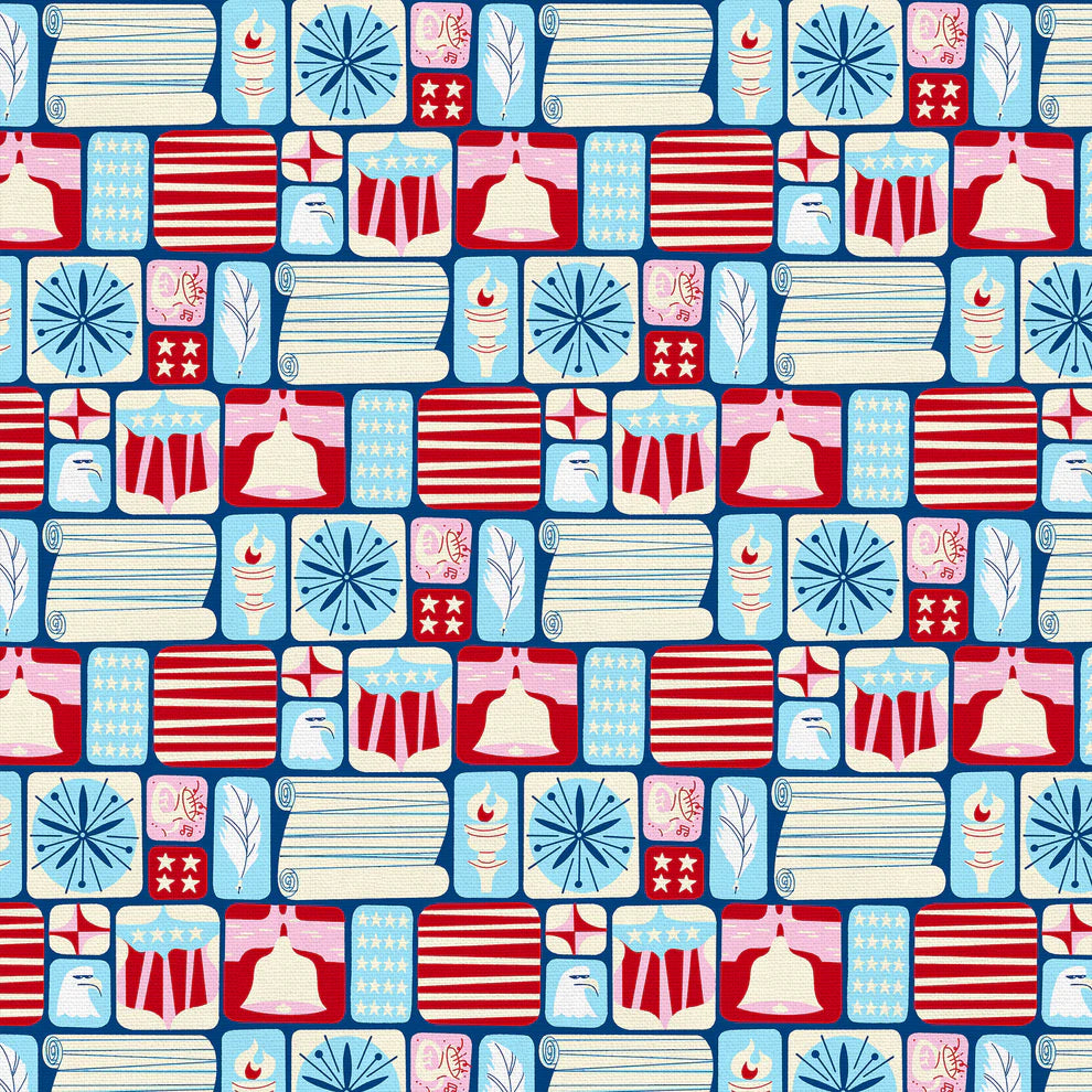 Paintbrush Studio Fabrics | BBQ Block Party | Americana | Blue