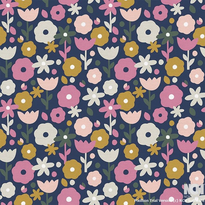 Paintbrush Studio Over the Rainbow 6" Flower Navy Muted