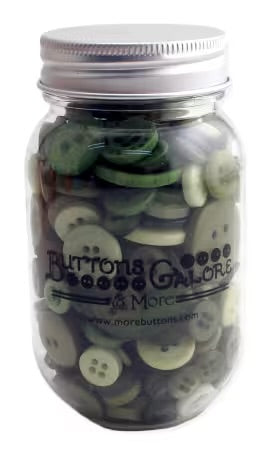 Buttons Galore & More Small Button Jar - Leafy Green