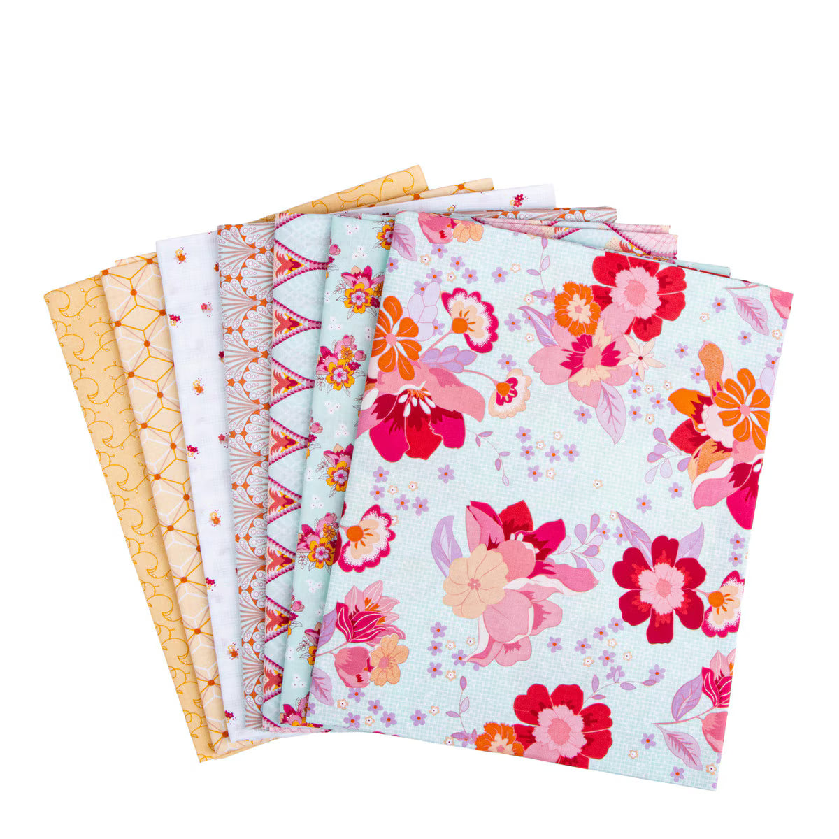 Riley Blake | Sue Daley | Flourish | 1 Yard Bundle | Aqua