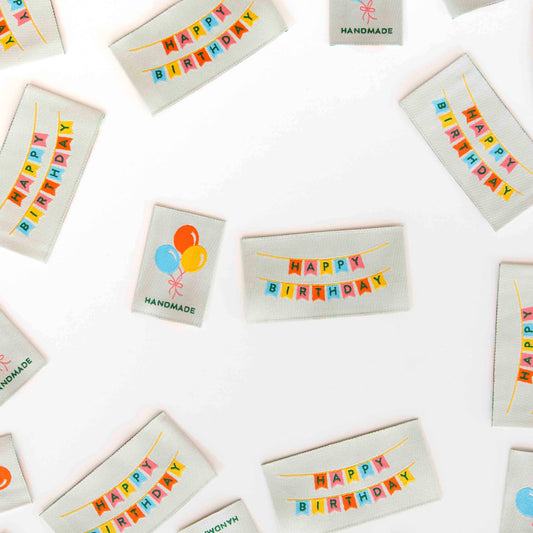 Birthday Multipack Sewing Labels - Clothing + Quilt Tags