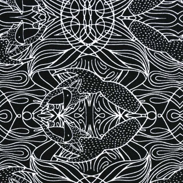 Moda Nocturnal Gingiber Hidden Foxes Black