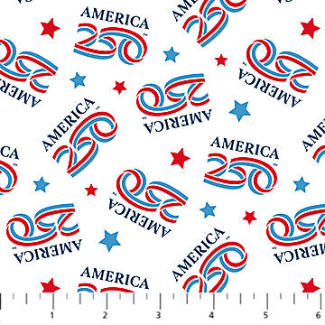 Northcott | America 250 | 250 Toss | White