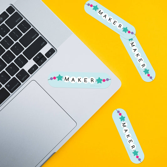 Maker Friendship Bracelet Sticker - Vinyl Waterproof Sticker