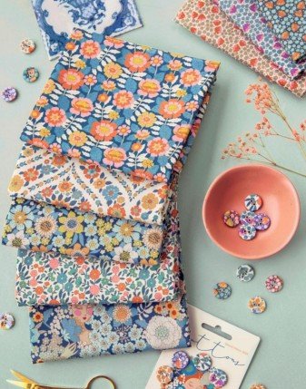 Tilda | Fat Quarter Bundle | The Wallflower Collection | Blue (5)