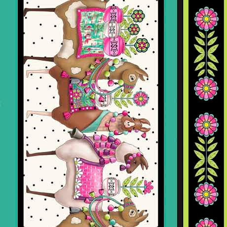 QT Fabrics | Fiesta Boho | Llama Stripe