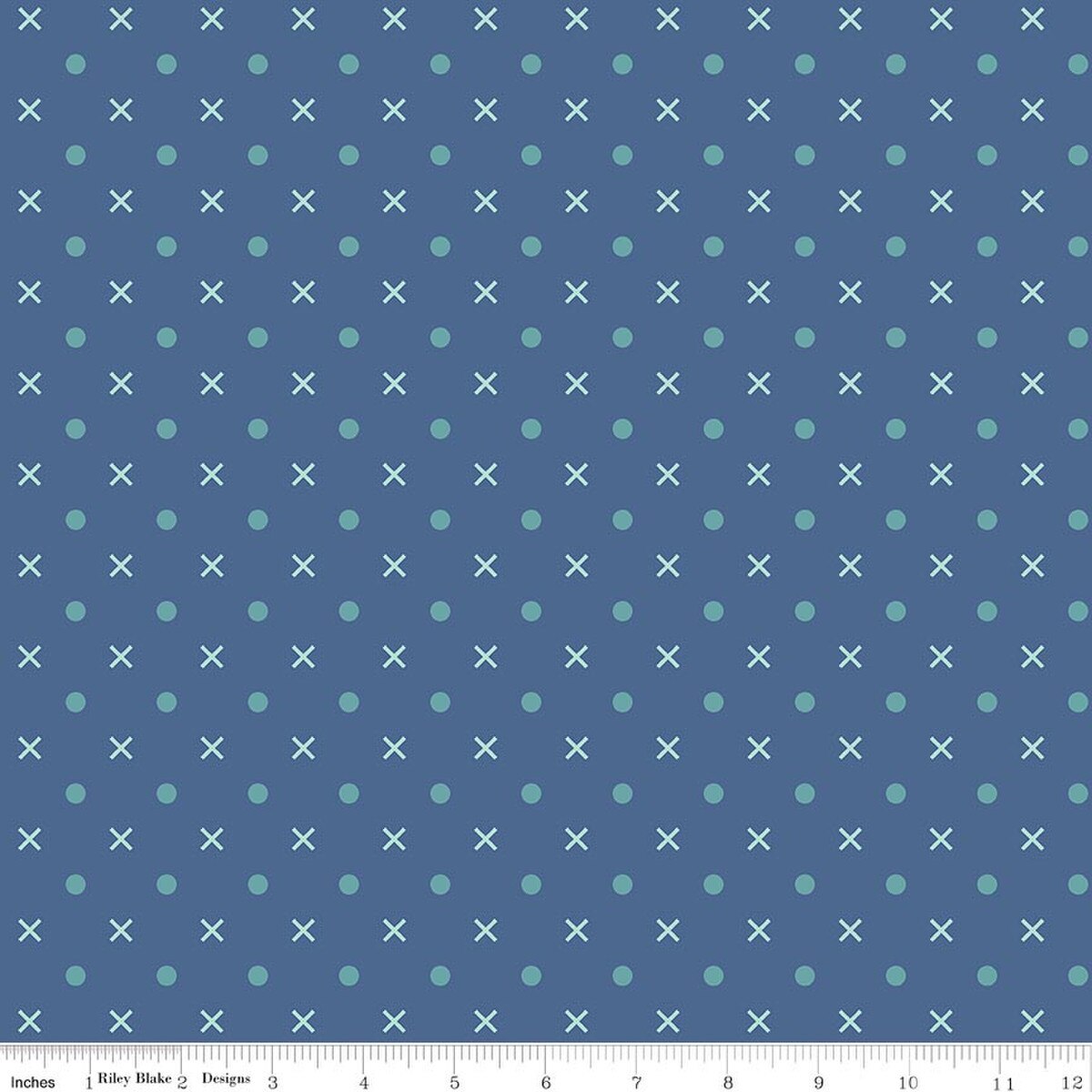 Bee Dots | Denim | 3-Yard Package | Wide Back