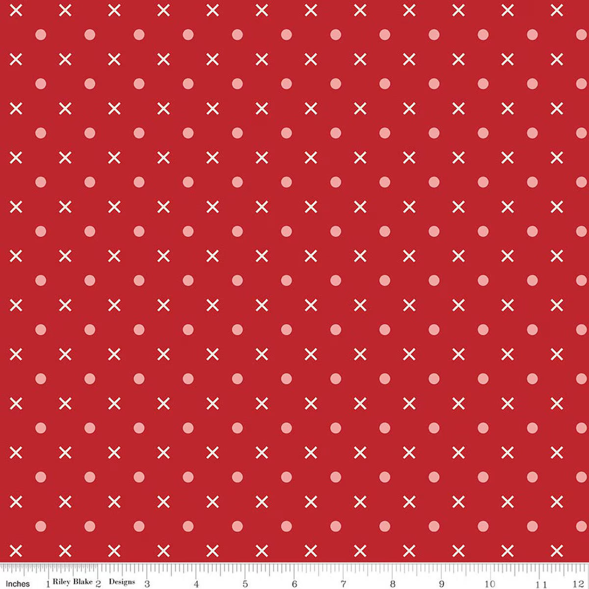 Bee Dots | Schoolhouse | Red | 3-Yard Package | Wide Back | Lori Holt