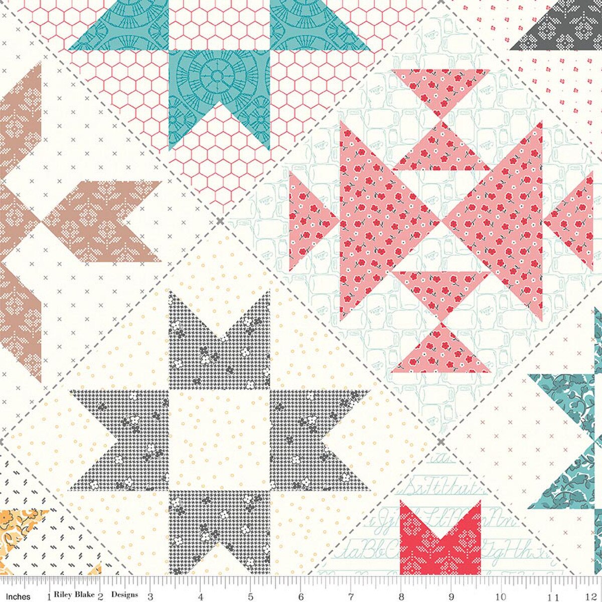 Stitch Cheater Print | Multi | 3-Yard Package | Wide Back