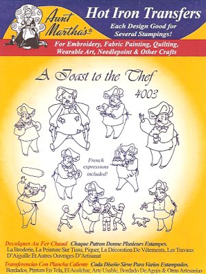 Aunt Martha’s | Embroidery Transfer Pattern | #4003 | A Toast to the Chef
