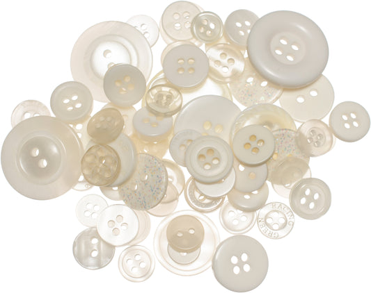 Buttons Galore & More Small Button Jar - Antique White