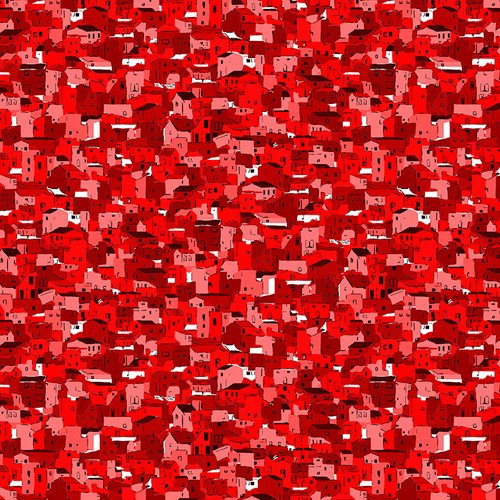 Stof Fabrics Houses - Red
