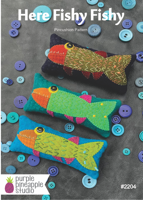 Purple Pineapple Studio | Here Fishy Fishy | Pincushion Pattern