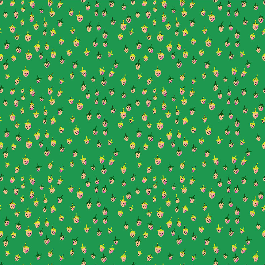 Field Strawberries Jade from Heather Ross Favorites by Windham Fabrics