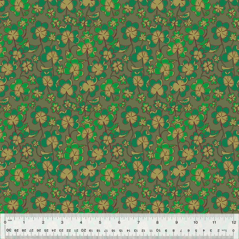 Windham Fabrics | Forestburgh | Clover | Olive | Heather Ross