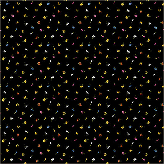 Windham Fabrics | Midnight Blooms | Whistler Studios | Floret | Black