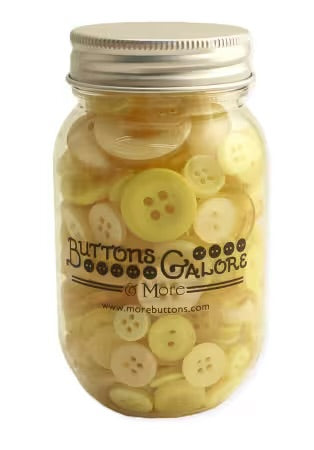 Buttons Galore & More Small Button Jar - Lemon Twist