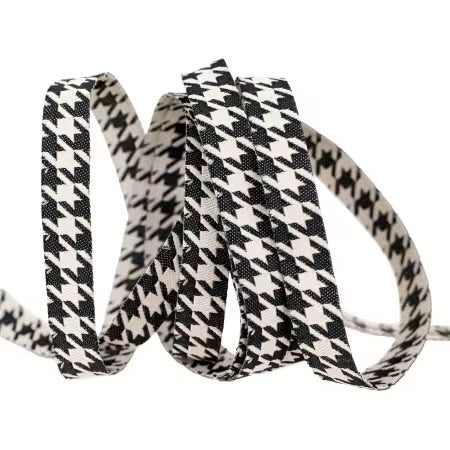Ribbon | Hounds Tooth in Cream 3 |8in | Stacy Iest Hsu | Sold by the Yard
# SIH-137-10MM-COL03