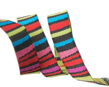 Ribbon | Dark Fanciful Stripes | 3/8" width | Odile Bailloeul