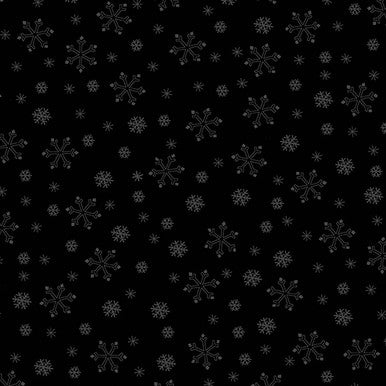 Andover | Century | Black on Black | Snowflakes
