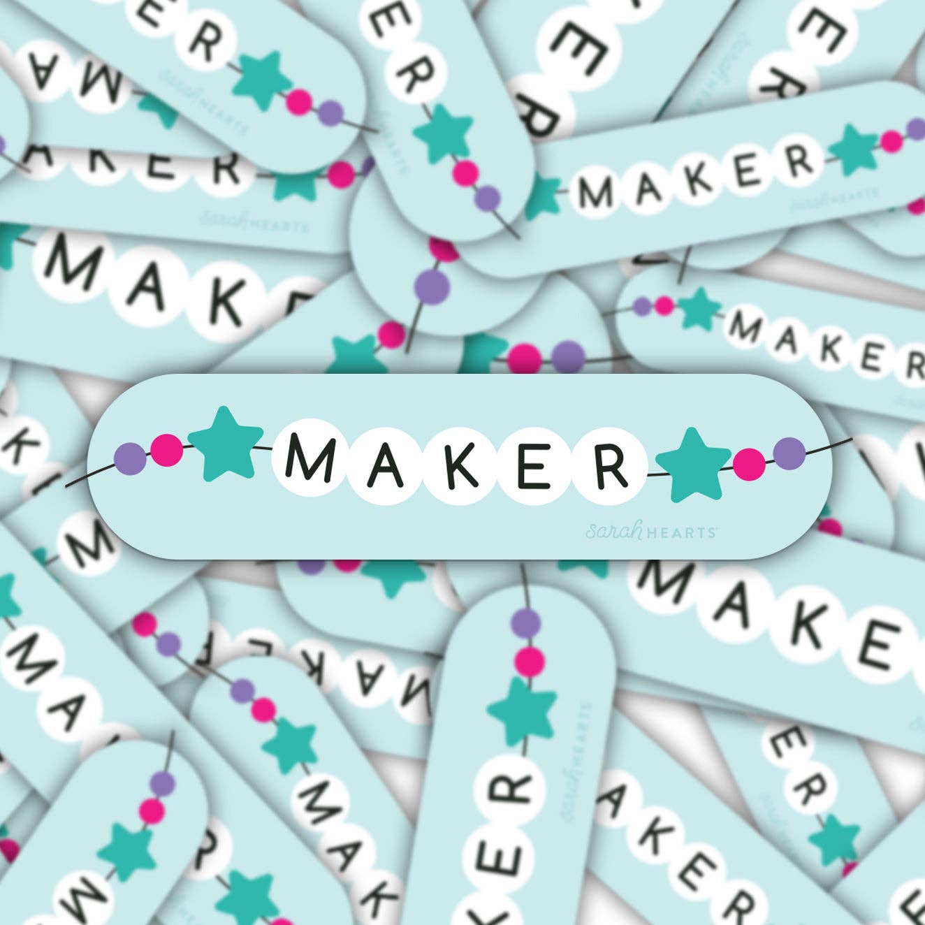 Maker Friendship Bracelet Sticker - Vinyl Waterproof Sticker