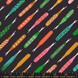 Ruby Star Society 1 800 Notion Seam Rippers Soft Black quilting cotton fabric RS5210 15