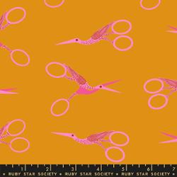 Ruby Star Society 1 800 Notion Stork Scissors Honey quilting cotton fabric RS5216 13