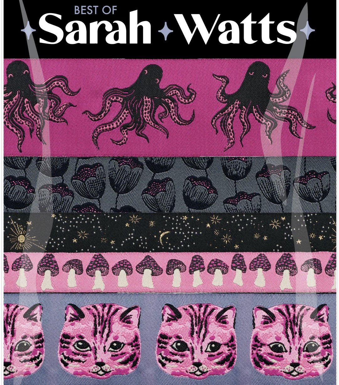 BEST OF SARAH WATTS - DESIGNER PACK - 6 RIBBONS