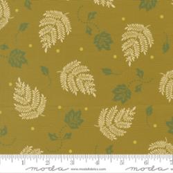 Moda Sitara Paisley Leaf Olive fabric by Crystal Manning