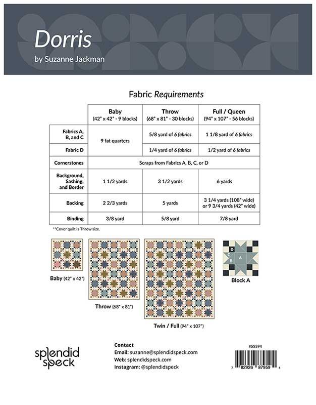 Splendid Speck | Dorris | By Suzanne Jackman | Quilt Pattern