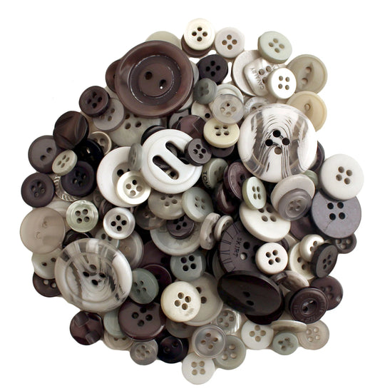 Buttons Galore & More Small Button Jar - Smokey Gray
