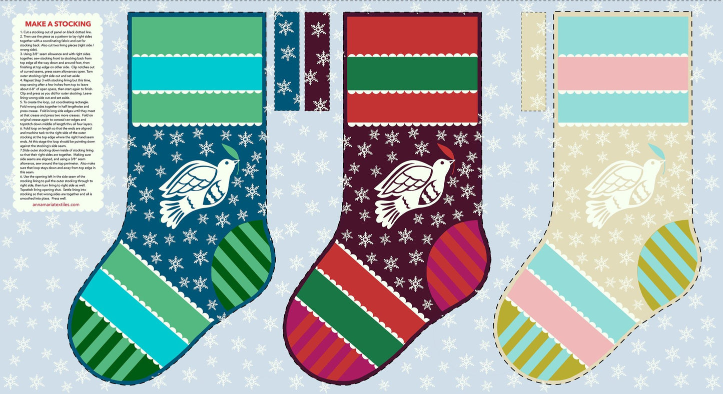 Anna Maria Textiles | Cozy Christmas | Stocking Panel