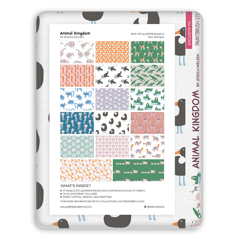 Paintbrush Studio | Animal Kingdom by Jessica Nielsen | 18PC Fat Quarter Bundle