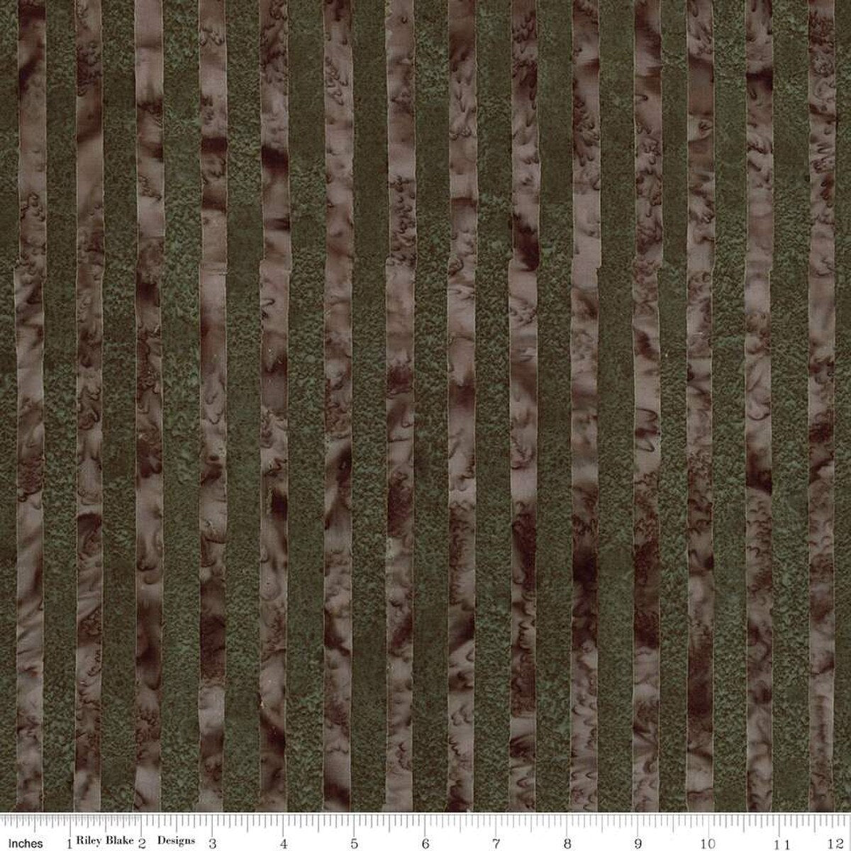 Riley Blake | Elementals | Get in Line | Batiks | Dark Vintage Green