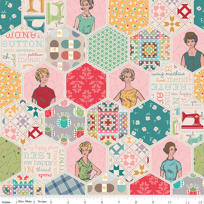 Chunky Thread Sew Happy! Hexi Multi
