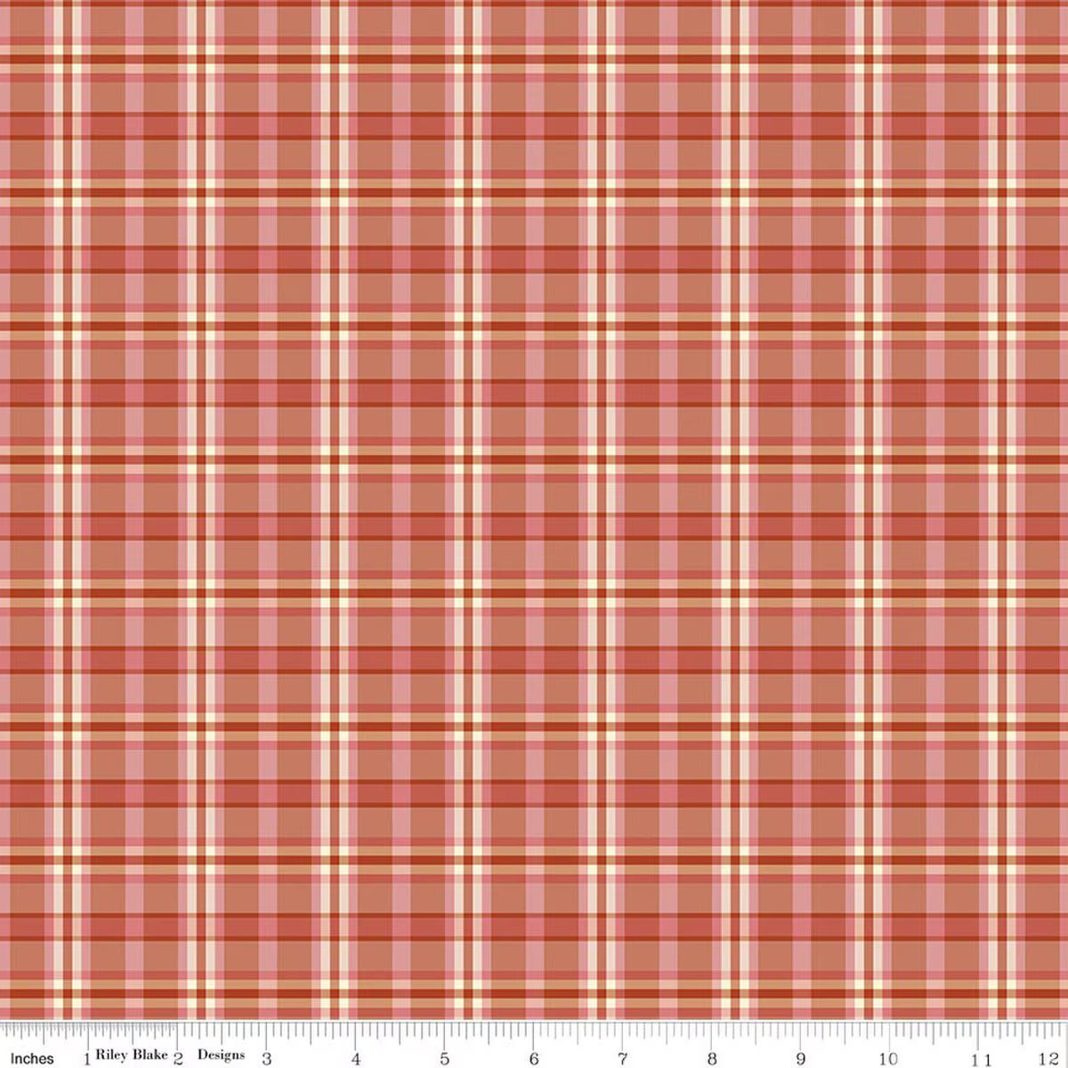 Riley Blake | A Spoonful of Sugar | Plaid Poppins | Apricot | C17087