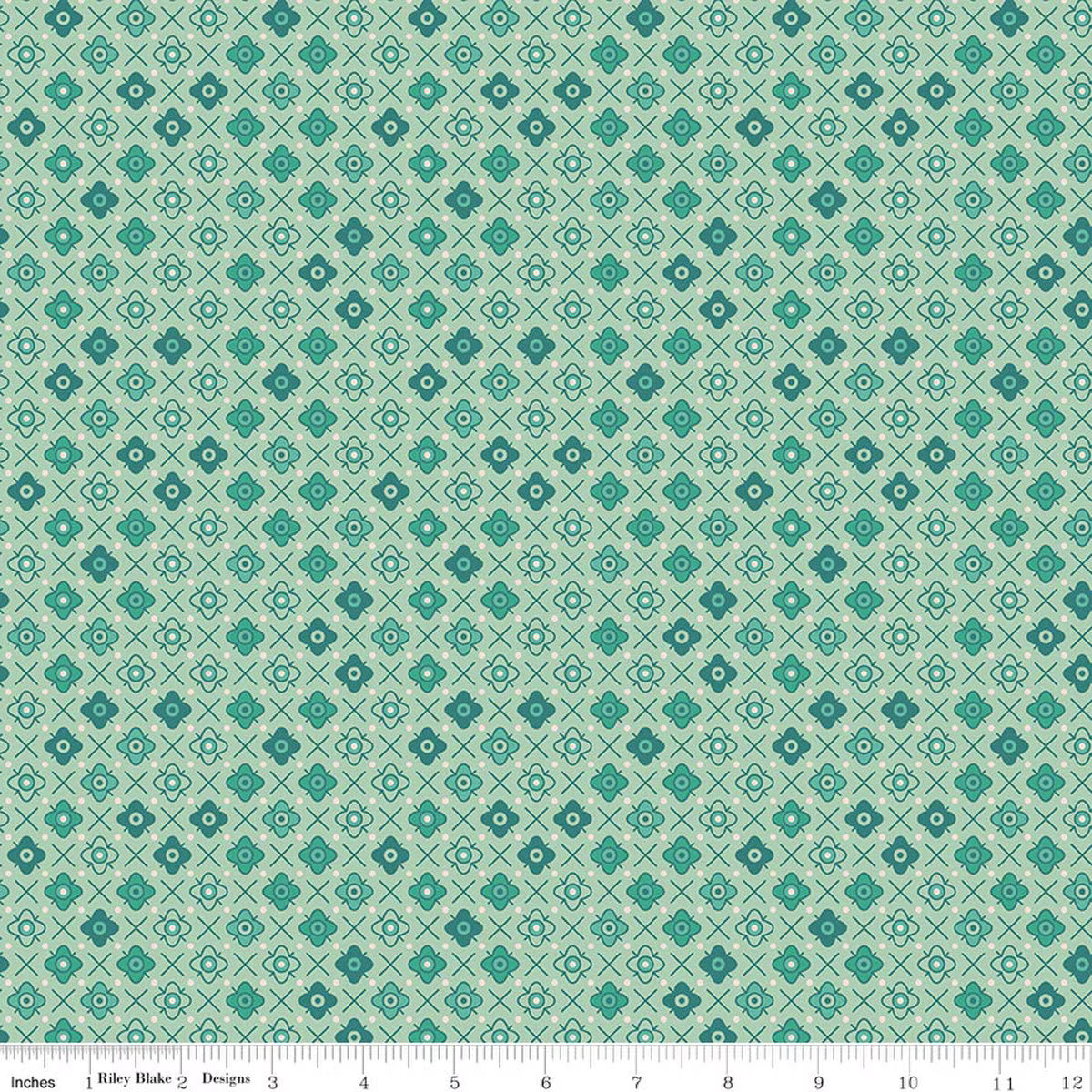 Riley Blake | Farmer's Daughter | Flower Patch | Sage | Lori Holt