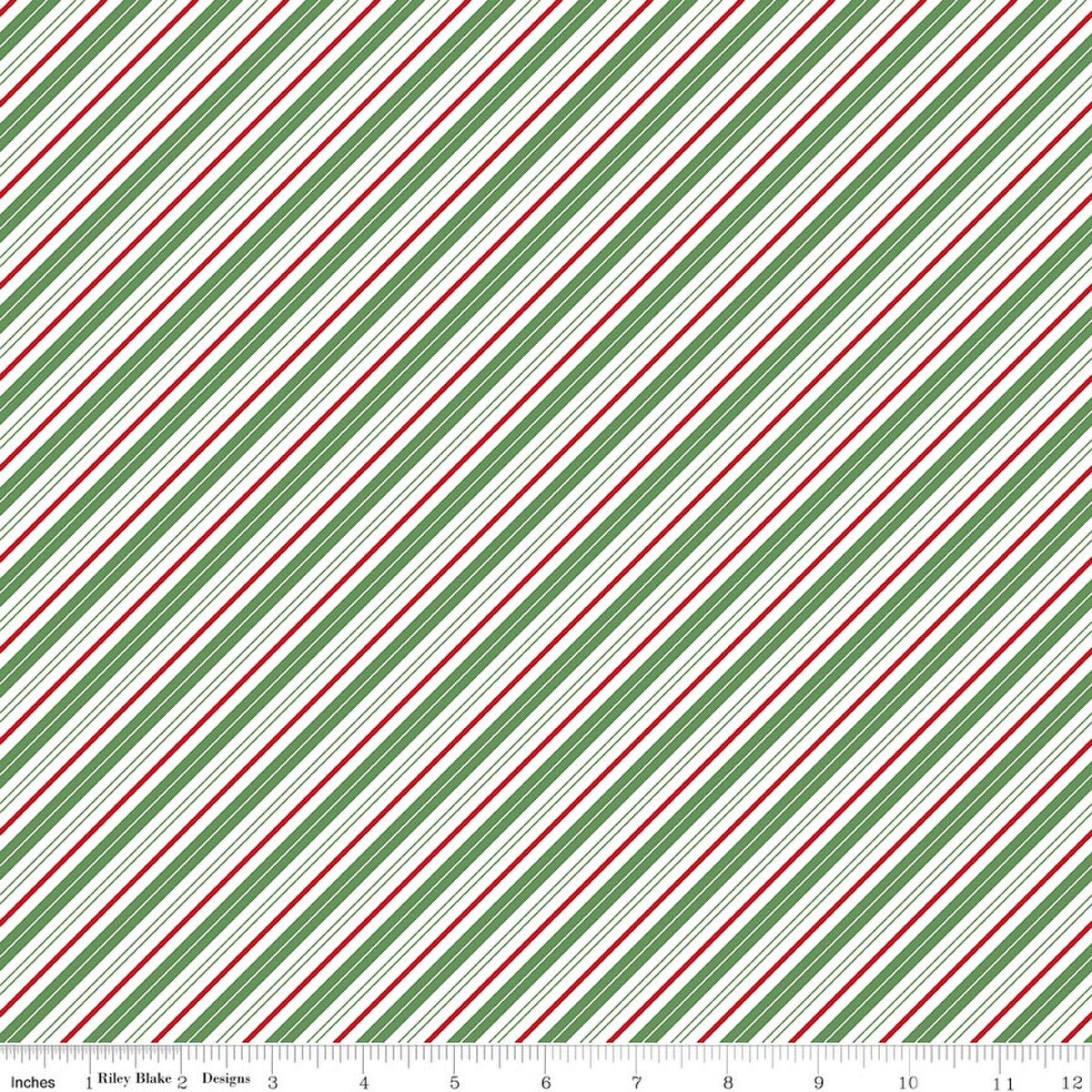 Riley Blake Design | Claus & Co. | Melissa Mortenson | Candy Cane Stripes | Multi