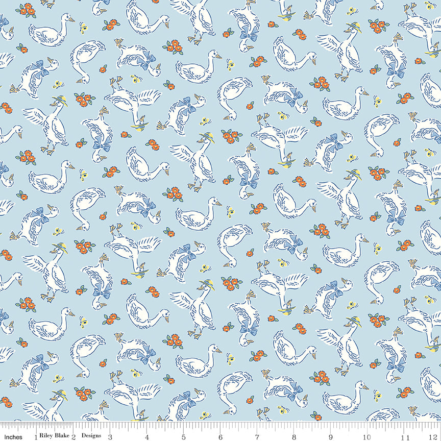 Riley Blake Designs | Traditional 30's | Geese Blue | C18240-BLUE