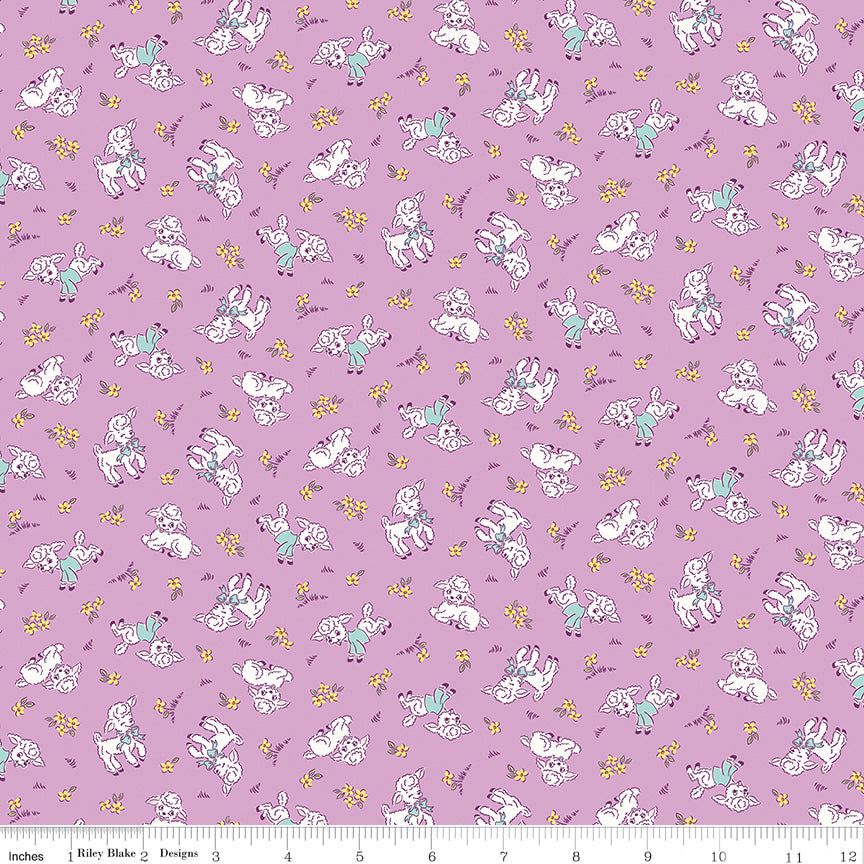Riley Blake Designs | Traditional 30's | Lambs Purple | C18241-PURPLE