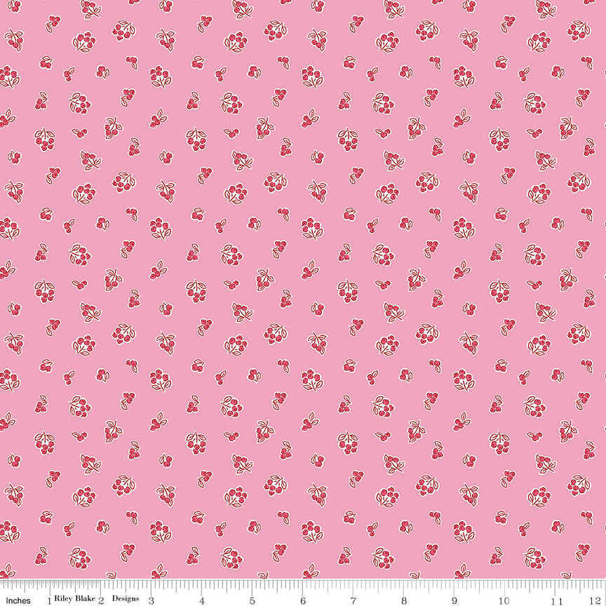 Riley Blake Designs | Traditional 30's | Berries Pink | C18244-PINK