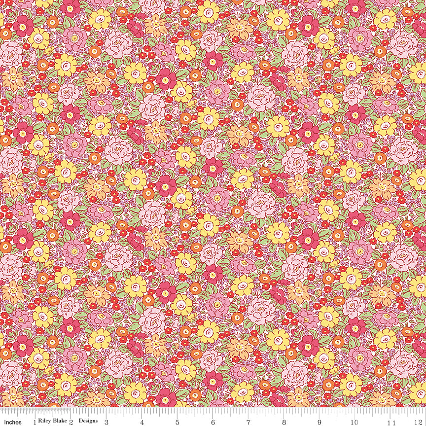 Riley Blake Designs | Traditional 30's | Floral Pink | C18246-PINK