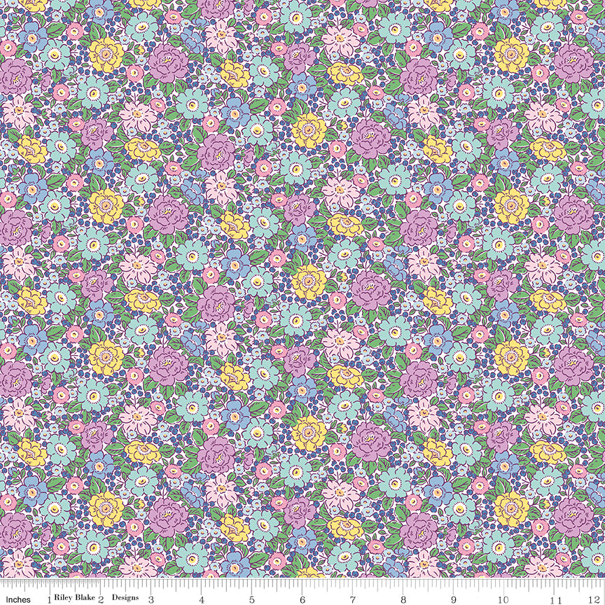 Riley Blake Designs | Traditional 30's | Floral Purple | C18246-PURPLE