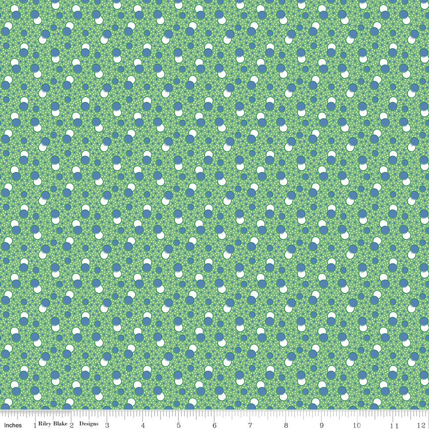 Riley Blake Designs | Traditional 30's | Dots Green | C18247-GREEN
